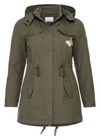 Große Größen Feldjacke mit Kapuze Gr. 46 grün von sheego für Damen