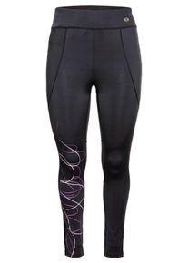Große Größen Funktionsleggings mit Frontdruck Gr. 48 grau von sheego für Damen