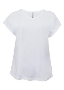 Große Größen Shirt mit überschnittenen Schultern Gr. 44/46 weiß von sheego für Damen