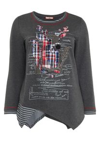 sheego by Joe Browns Große Größen Sweatshirt mit Rentier-Applikation Gr. 48/50 grau bedruckt von sheego für Damen