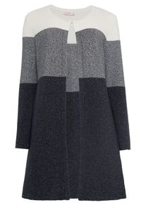 Große Größen Longcardigan im Colour-Blocking Gr. 52/54 blau/weiß von sheego für Damen