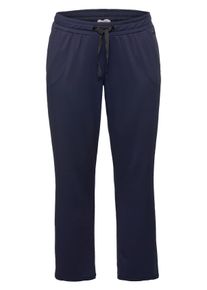 Große Größen Gerade Sweat-Hose aus Funktionsmaterial Gr. 50 blau von sheego für Damen