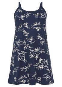 Große Größen Jerseykleid mit Alloverdruck Gr. 50 blau geblümt von sheego für Damen