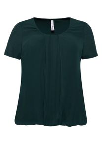 Große Größen Shirt im Materialmix Gr. 52/54 grün von sheego für Damen