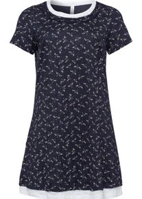 Große Größen Jerseykleid im Lagenlook Gr. 44 blau bedruckt von sheego für Damen