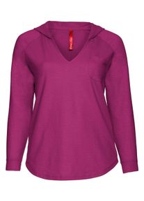 Große Größen Kapuzensweatshirt Gr. 44/46 pink von sheego für Damen