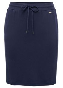 Große Größen Rock mit Bindeband und Eingrifftaschen Gr. 44 blau von sheego für Damen