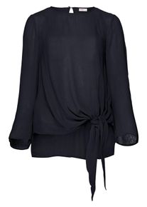 Große Größen Tunika mit Trompetenärmeln Gr. 52 schwarz von sheego für Damen