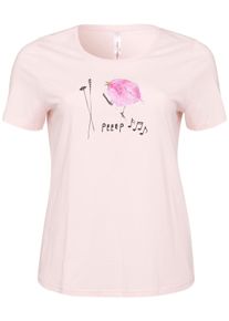 Große Größen T-Shirt mit Frontdruck Gr. 56/58 rosa von sheego für Damen