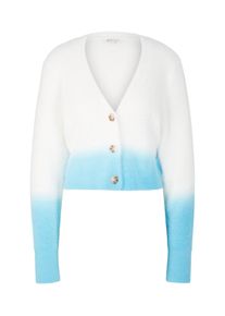 Tom Tailor Denim Damen Weicher Cardigan mit Color Blocking, blau, Colour Blocking, Gr. XXL