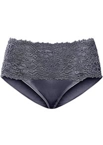 Nina von C. sheego Gro&szlig;e Gr&ouml;&szlig;en Slip mit elastischer Spitze, anthrazit, Gr&ouml;&szlig;e 48 - Damen