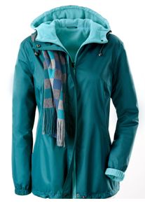 sheego Große Größen Funktionsjacke mit Innentasche, knöpfbar, petrol, Größe 24 - Damen