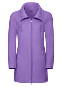 sheego Gro&szlig;e Gr&ouml;&szlig;en Fleecejacke mit 2-Wege-Rei&szlig;verschluss, flieder, Gr&ouml;&szlig;e 46 - Damen
