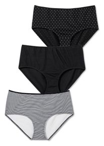 Große Größen 3er-Pack Slips in komfortabler Leibhöhe Gr. 56/58 schwarz von sheego für Damen