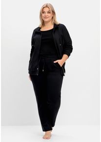 Große Größen Relaxhose in gerader Form, aus Interlock Gr. 60 schwarz von sheego für Damen