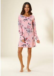 Vivance Dreams Große Größen Nachthemd Gr. 44/46 rot gemustert geblümt für Damen