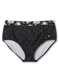 Große Größen Bikinihose in hohem Schnitt, mit Shaping-Einsatz Gr. 56 schwarz geblümt von sheego für Damen