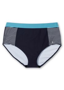 Große Größen Bikinihose in hohem Schnitt, mit Shaping-Einsatz Gr. 44 blau gestreift von sheego für Damen