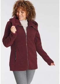 Polarino Große Größen Fleecejacke Gr. 58 rot für Damen