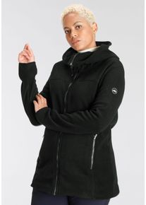 Polarino Große Größen Fleecejacke Gr. 44 schwarz für Damen