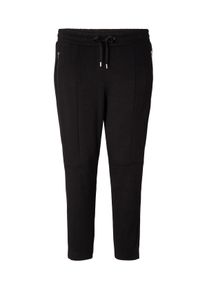 Tom Tailor Große Größen Joggpants mit Tunnelzug und Zipper-Taschen Gr. 46 schwarz für Damen