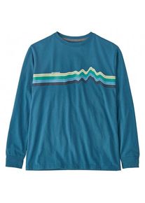Patagonia - Kid's L/S Regenerative Cotton Graphic T-Shirt - Longsleeve Gr XS blau