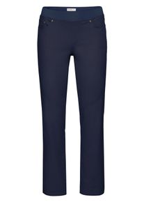 Große Größen BASIC Gerade Schlupfhose in 5-Pocket-Form Gr. 54 blau von sheego für Damen