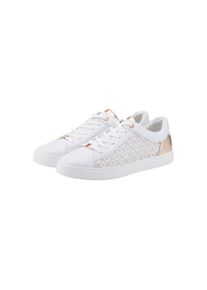 Tom Tailor Damen Sneaker aus Kunstleder, weiß, Muster, Gr. 37