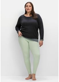 Große Größen Doppelpack Relax-Leggings in Knöchellänge Gr. 58 grün/grau von sheego für Damen