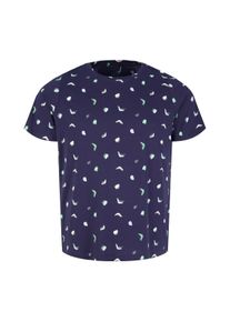 Tom Tailor Große Größen T-Shirt mit Alloverprint, aus weicher Baumwolle Gr. 50 blau für Damen