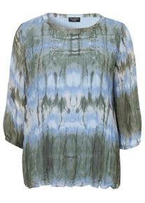 Via Appia Due Große Größen Tunika mit Batikdruck, in Crash-Optik Gr. 54 blau für Damen