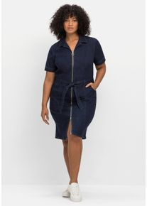 sheego by Joe Browns Große Größen Jeanskleid mit durchgehendem 2-Wege-Zipper Gr. 44 blau von sheego für Damen