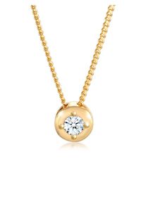 Halskette Diamant Solitär (0.11 Ct.) Klassik 925 Silber Elli DIAMONDS Gold