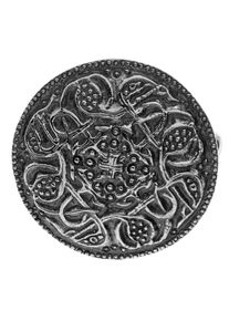 Brosche - Hiddensee 26 mm rund - Silber 925/000 - , OSTSEE-SCHMUCK Silber 925