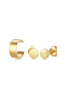 Ohrringe 2Er Set Single Earcuff Trend Blogger 925 Silber Elli Gold