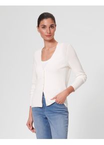 Madeleine Mode MADELEINE Strickjacke aus Viskose-Stretch Damen wollweiß / weiß