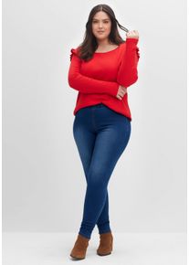 Große Größen Doppelpack Jeggings mit Kontrastnähten Gr. 48 blue Denim/dark blue Denim von sheego für Damen