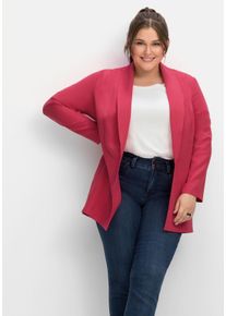 Große Größen Blazer mit Schalkragen und Taschen Gr. 44 rosa von sheego für Damen