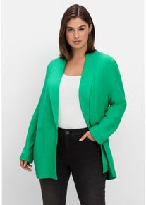 Große Größen Blazer mit Schalkragen und Taschen Gr. 44 grün von sheego für Damen