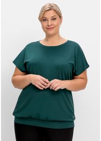 Große Größen Funktionsshirt mit U-Boot-Ausschnitt Gr. 60/62 grün von sheego für Damen