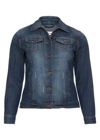 Große Größen Jeansjacke im klassischen Stil Gr. 40 blau von sheego für Damen