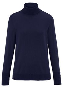 Rollkragen-Pullover aus 100% SUPIMA®-Baumwolle Peter Hahn blau