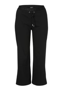 Via Appia Due Große Größen Weite 7/8-Hose mit Gummibund und Bindeband Gr. 42 schwarz für Damen