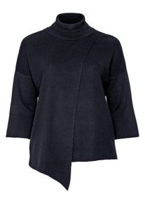 Große Größen Pullover mit Rollkragen Gr. 52/54 schwarz von sheego für Damen
