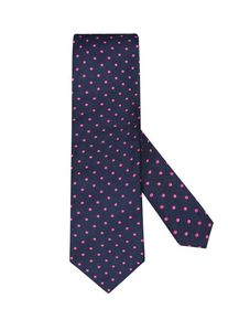 Übergröße : ASCOT, Krawatte aus Seide mit Punkt-Muster in Blau