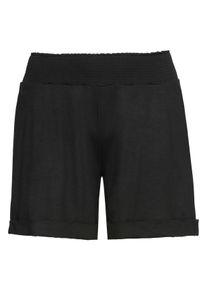 Große Größen Strandshorts mit breitem Smokbund Gr. 58 schwarz von sheego für Damen