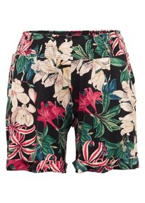 Große Größen Strandshorts mit breitem Smokbund Gr. 46 schwarz von sheego für Damen