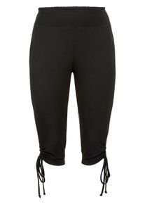 Große Größen Strandhose im Capri-Stil mit Smokbund Gr. 58 schwarz von sheego für Damen