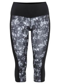 Große Größen Funktionsleggings in 3/4-Länge Gr. 50 schwarz bedruckt von sheego für Damen