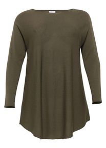Große Größen Pullover in Oversize-Form Gr. 56/58 grün von sheego für Damen